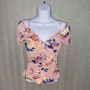 Pink flower shirt